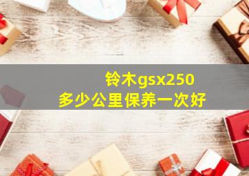 铃木gsx250多少公里保养一次好