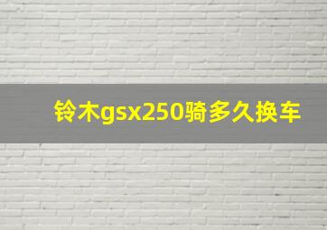 铃木gsx250骑多久换车