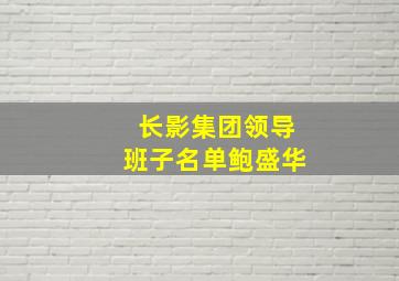 长影集团领导班子名单鲍盛华