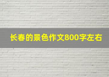 长春的景色作文800字左右