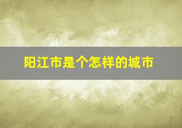 阳江市是个怎样的城市