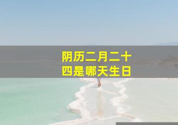 阴历二月二十四是哪天生日