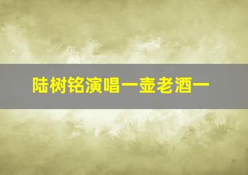 陆树铭演唱一壶老酒一