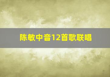 陈敏中音12首歌联唱