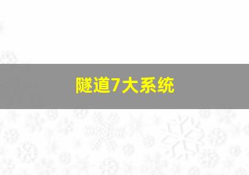 隧道7大系统