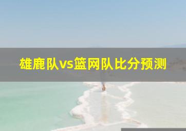 雄鹿队vs篮网队比分预测