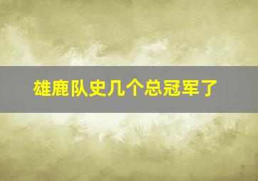 雄鹿队史几个总冠军了