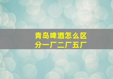 青岛啤酒怎么区分一厂二厂五厂