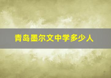 青岛墨尔文中学多少人