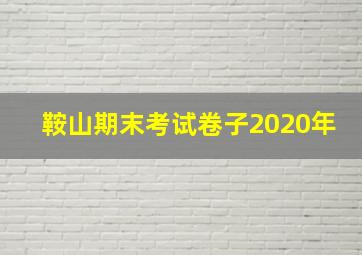 鞍山期末考试卷子2020年