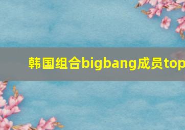 韩国组合bigbang成员top