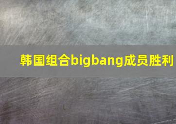 韩国组合bigbang成员胜利