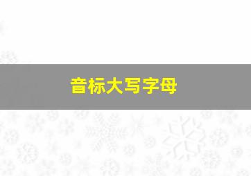 音标大写字母