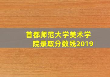 首都师范大学美术学院录取分数线2019