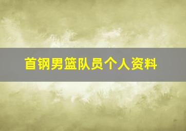 首钢男篮队员个人资料