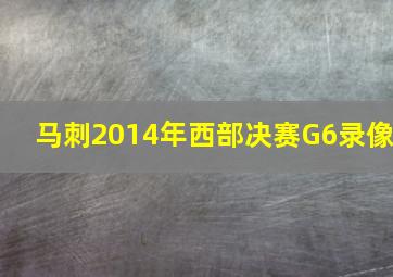 马刺2014年西部决赛G6录像