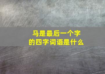 马是最后一个字的四字词语是什么