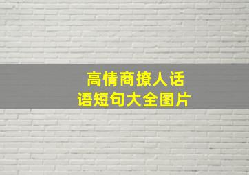 高情商撩人话语短句大全图片