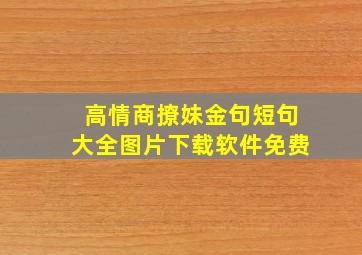 高情商撩妹金句短句大全图片下载软件免费