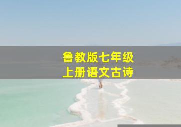 鲁教版七年级上册语文古诗