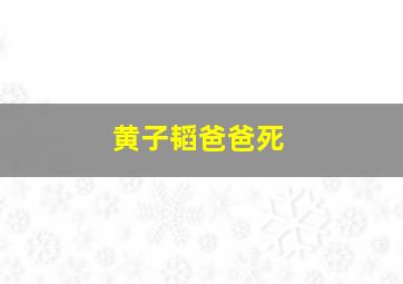 黄子韬爸爸死