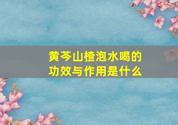 黄芩山楂泡水喝的功效与作用是什么