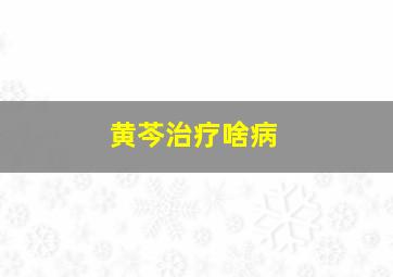 黄芩治疗啥病