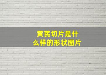 黄芪切片是什么样的形状图片