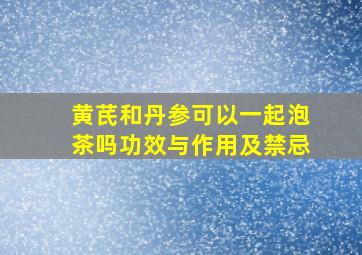 黄芪和丹参可以一起泡茶吗功效与作用及禁忌