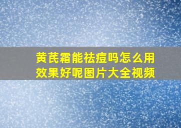 黄芪霜能祛痘吗怎么用效果好呢图片大全视频