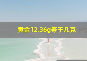 黄金12.36g等于几克