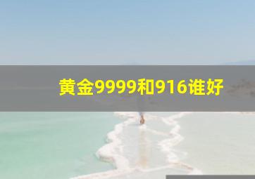 黄金9999和916谁好