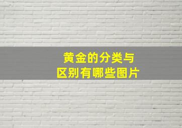 黄金的分类与区别有哪些图片