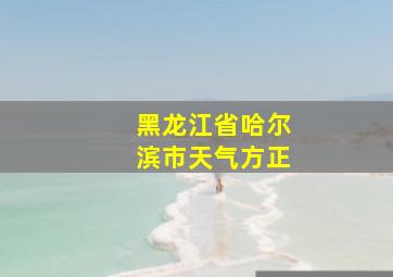 黑龙江省哈尔滨市天气方正