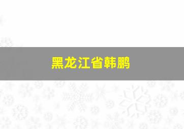 黑龙江省韩鹏