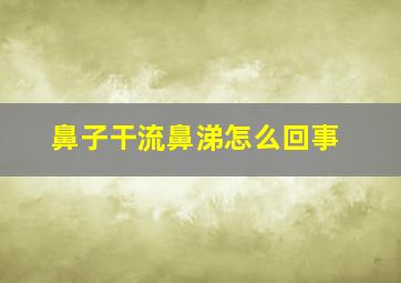 鼻子干流鼻涕怎么回事