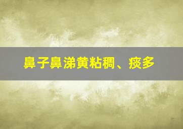 鼻子鼻涕黄粘稠、痰多