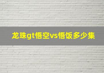 龙珠gt悟空vs悟饭多少集